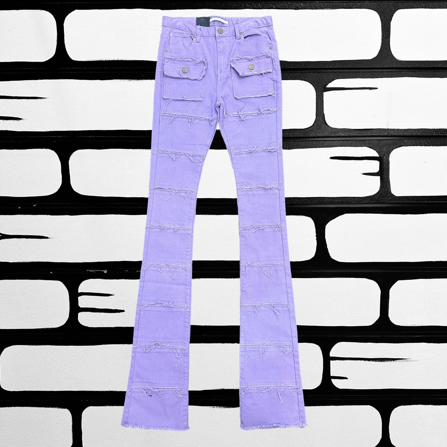 Purple Stacked Denim
