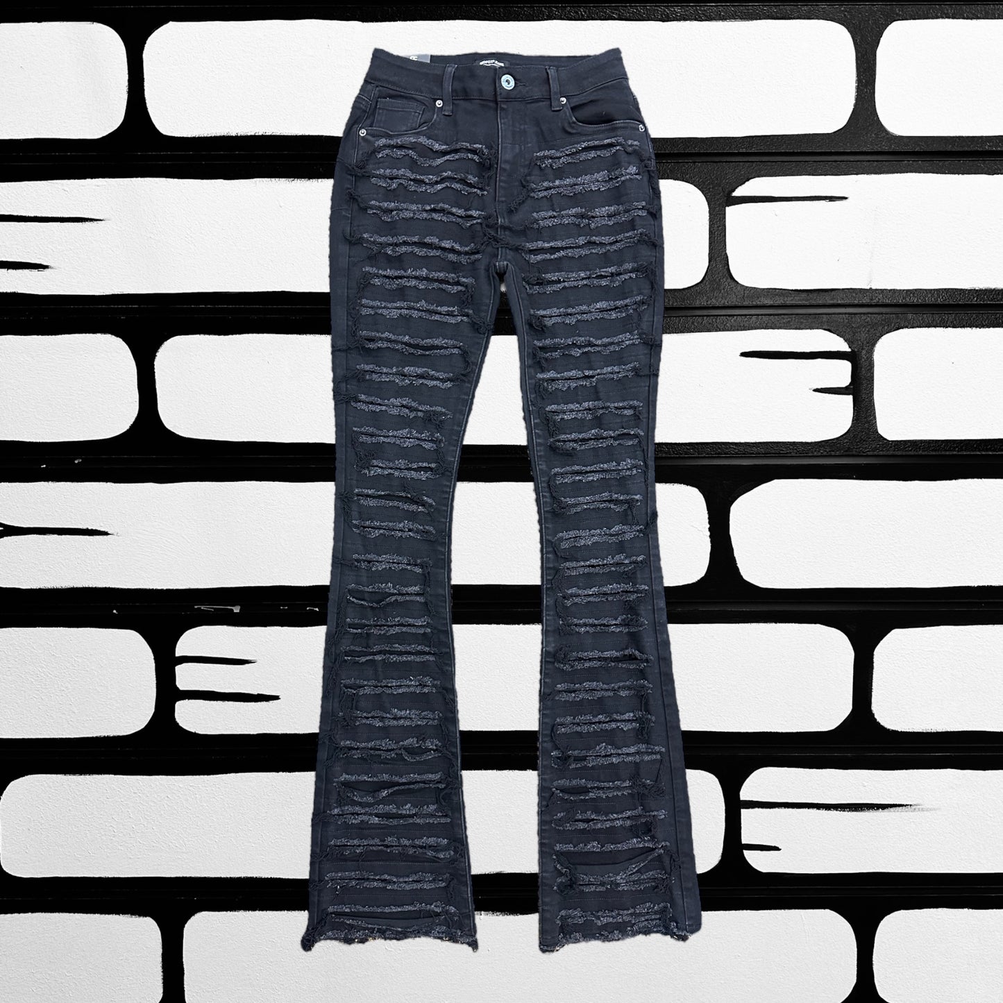 Women’s Stacked Jeans (Black)