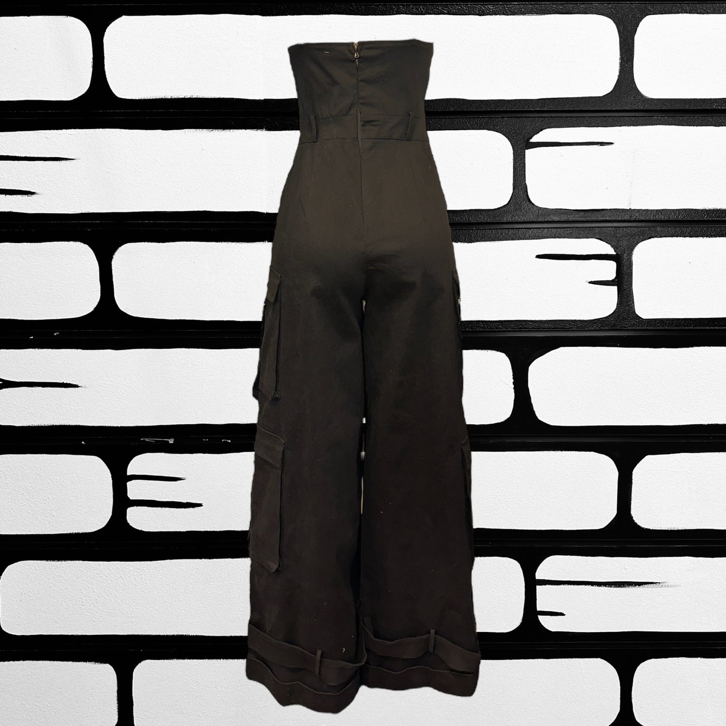 Strapless Cargo Jumpsuit