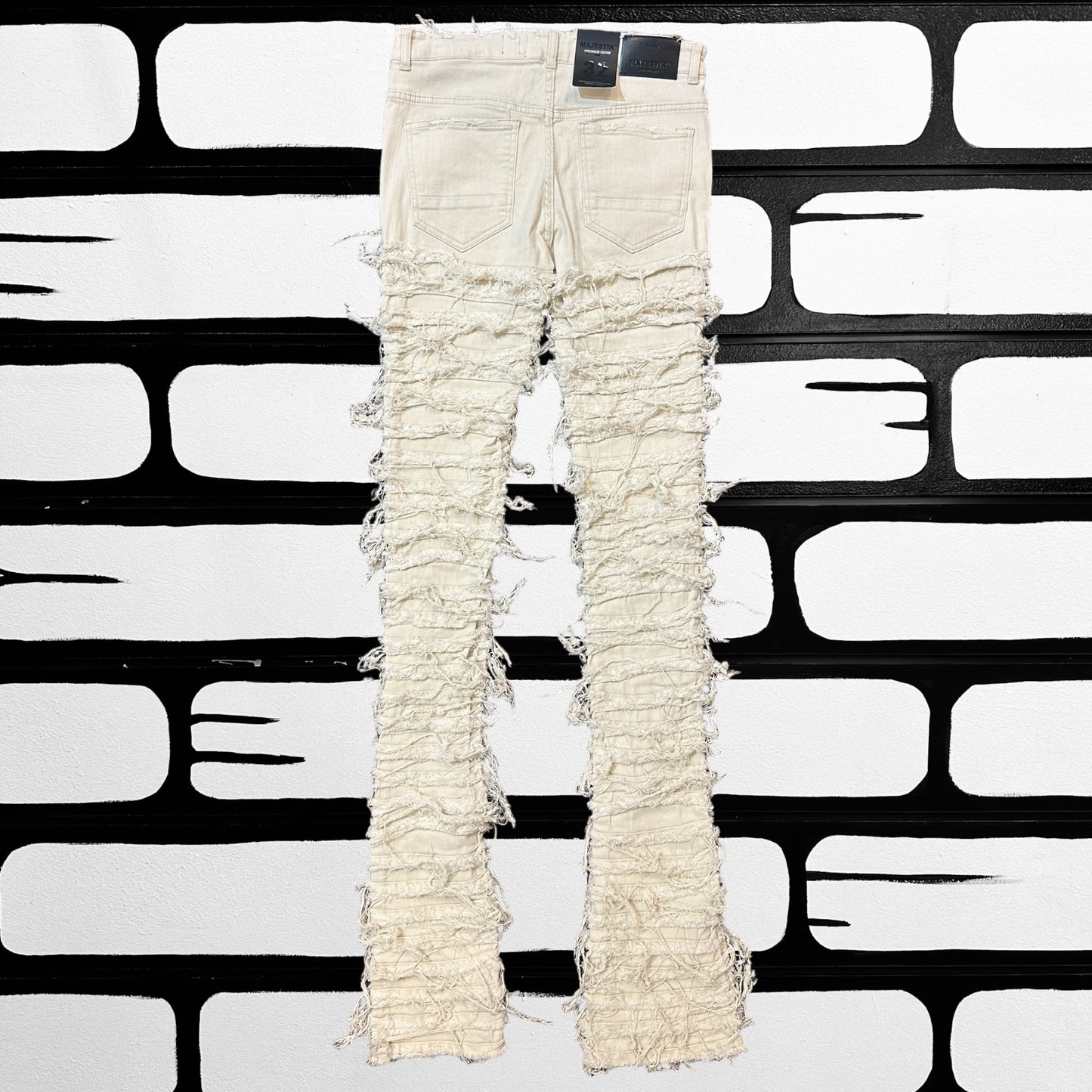 Off White Stacked Jeans