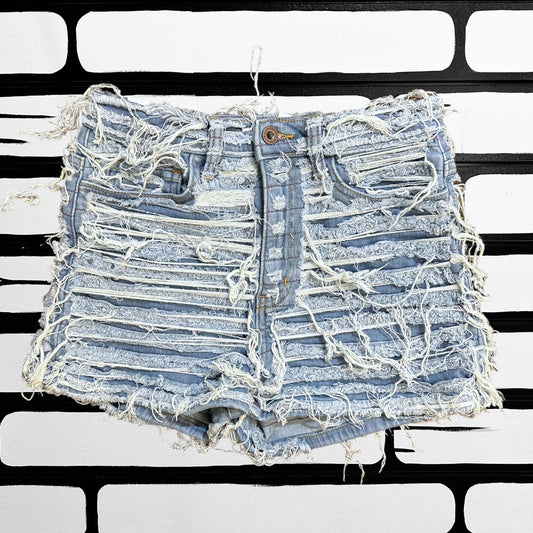 Frayed Denim Shorts