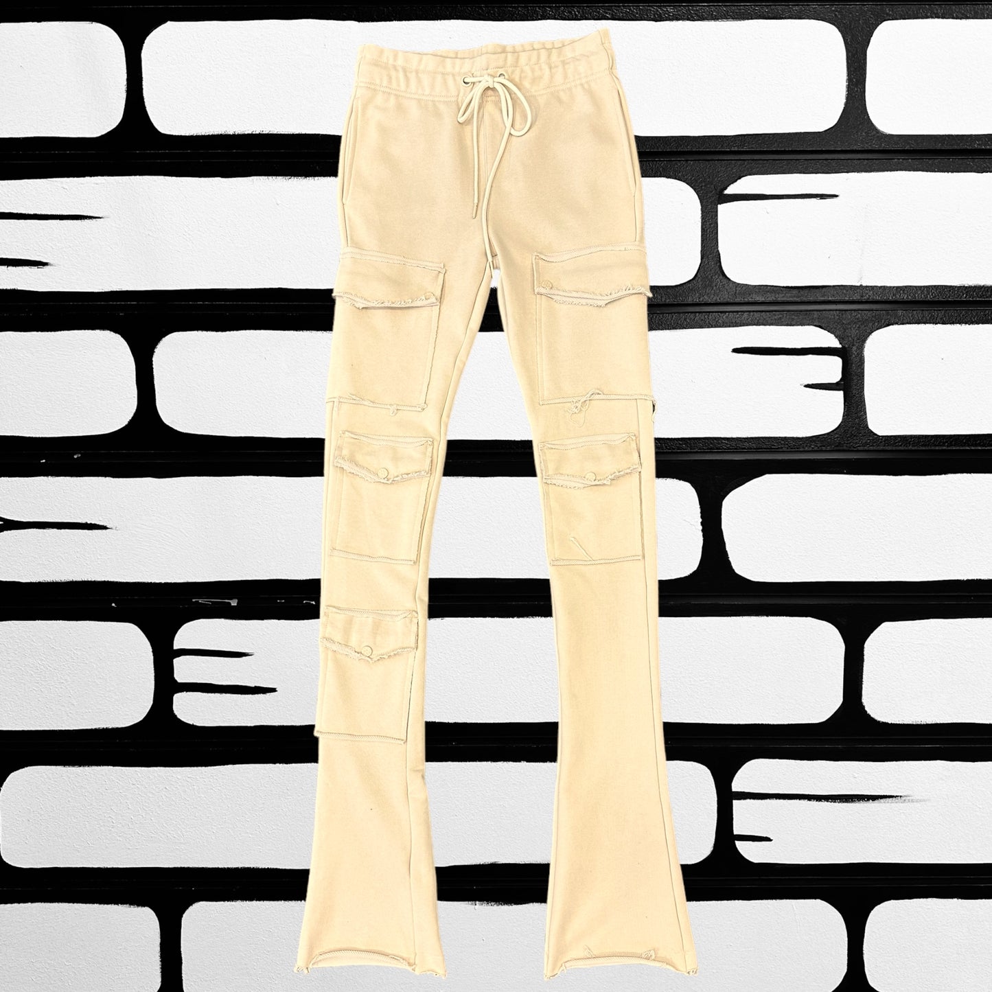 Tan Stacked Sweatpants