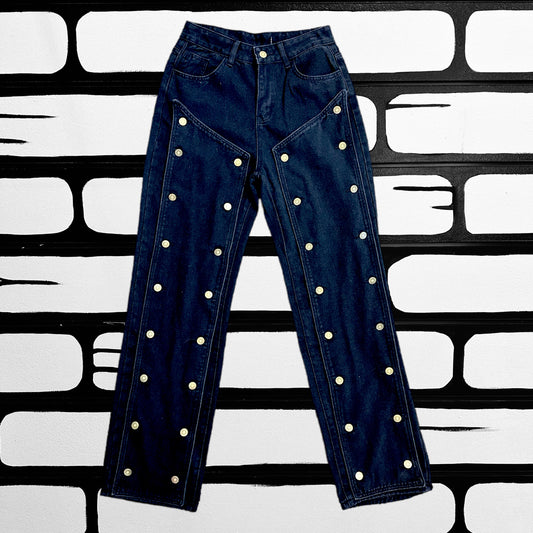 Black Panel Jeans