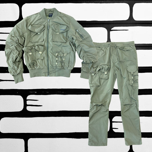 Olive Bomber Track Suit